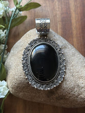 Load image into Gallery viewer, Native American Navajo Sterling Silver Black Onyx Pendant Etta Enditto Gift