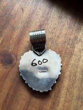 Load image into Gallery viewer, Native American Navajo Sterling Silver Purple Spiny Oyster Heart Pendant CY