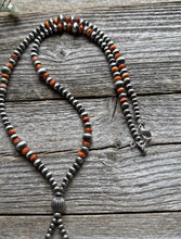 Load image into Gallery viewer, Jacla Sterling Silver Multi Graduated Spiny Oyster Pearls Bead Necklace 24 inch