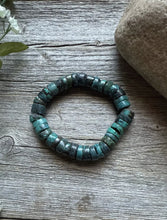 Load image into Gallery viewer, Turquoise Heishi 7 Inch Stretch Bead Bracelet Gift