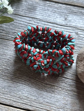 Load image into Gallery viewer, Blue Turquoise Coral Nuggets 7 Inch Stretch Elastic Stretchy Bead Bracelet Gift