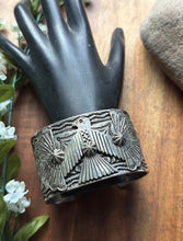 Load image into Gallery viewer, Sunshine Reeves Sterling Silver Thunderbird Cuff Bracelet Navajo Gift