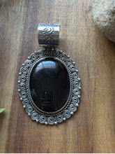 Load image into Gallery viewer, Native American Navajo Sterling Silver Black Onyx Pendant Etta Enditto Gift