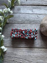 Load image into Gallery viewer, Blue Turquoise Coral Nuggets 7 Inch Stretch Elastic Stretchy Bead Bracelet Gift