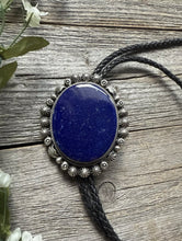 Load image into Gallery viewer, Native American 925 Sterling Silver Lapis Bolo Tie Pendant KY