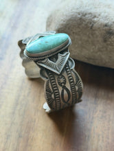 Load image into Gallery viewer, Navajo Native American Sterling Silver Turquoise Cuff Bracelet Maloney
