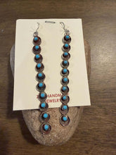 Load image into Gallery viewer, Navajo sterling silver turquoise earrings