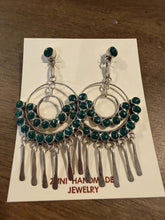 Load image into Gallery viewer, Navajo sterling silver lapis earrings