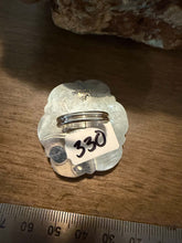 Load image into Gallery viewer, Navajo sterling silver turquoise cluster ring adjustable