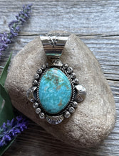 Load image into Gallery viewer, Navajo Native American Sterling Silver Turquoise Handmade Pendant R Yazzie Gift