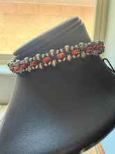 Load image into Gallery viewer, Sterling silver orange spiny oyster choker necklace