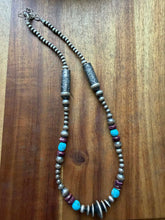 Load image into Gallery viewer, Sterling silver sleeping beauty spiny oyster necklace 18 inch