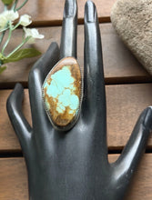 Load image into Gallery viewer, Navajo Native Sterling Silver Number 8 Turquoise Adjustable Ring Leslie Nez Gift