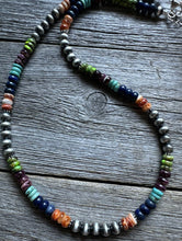 Load image into Gallery viewer, Sterling silver multistone necklace 20 Inch