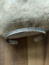 Load image into Gallery viewer, Sunshine Reeves Sterling Silver Stacker Cuff Bracelet Navajo Native Gift