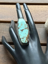 Load image into Gallery viewer, Navajo Native Sterling Silver Number 8 Turquoise Adjustable Ring Leslie Nez Gift