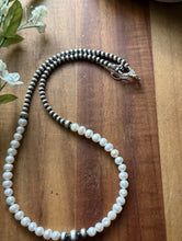Load image into Gallery viewer, Sterling Silver Freshwater Pearl W Multi Bead Pearls Necklace. 18 Inch. Gift