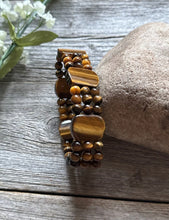 Load image into Gallery viewer, Tigers Eye 7 Inch Stretch Elastic Stretchy Bead Bracelet Gift