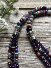 Load image into Gallery viewer, Tommy Rosita Singer T R Sterling Silver Multi Strand Purple Bead Necklace 28