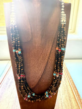 Load image into Gallery viewer, Sterling silver tigers eye bead necklace 24 inch