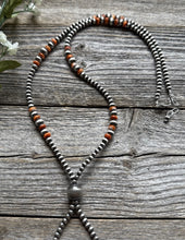 Load image into Gallery viewer, Jacla Sterling Silver Multi Graduated Spiny Oyster Pearls Bead Necklace 24 inch