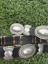 Load image into Gallery viewer, Martinez Native American Navajo Sterling Silver Concho Belt Signed