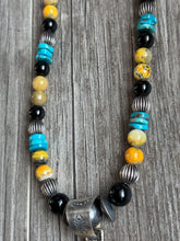 Load image into Gallery viewer, HandmadeNavajoJasperPendentSterlingSilver
WithTurquoiseOnyxandJasperWithNecklace