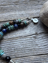 Load image into Gallery viewer, Tommy Rosita Singer T R Sterling Silver Blue Turquoise Bead Necklace 20 Inch