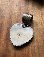 Load image into Gallery viewer, Native American Navajo Sterling Silver Purple Spiny Oyster Heart Pendant CY