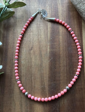 Load image into Gallery viewer, Tommy Rosita Singer T R Sterling Silver Pink Choker Bead Necklace 15 Inch
