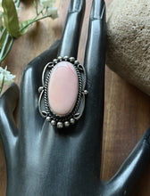 Load image into Gallery viewer, Navajo Handmade Sterling Silver Pink Conch Adjustable Ring Etta Enditto Gift