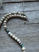Load image into Gallery viewer, Sterling Silver Brown Wild Horse Bead Necklace. 18 inch. Gift