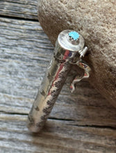 Load image into Gallery viewer, Handmade Sterling Silver Turquoise Toothpick Holder