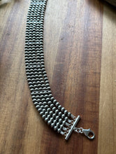 Load image into Gallery viewer, Multi Strand Choker Sterling Silver 5mm Pearls Bead Necklace. 16 Inch. Gift