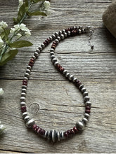 Load image into Gallery viewer, Purple Spiny Oyster Multi Graduated Sterling Silver Pearls Bead Necklace 18 inch