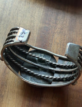 Load image into Gallery viewer, Navajo Native American Sterling Silver Blue Turquoise Cuff Bracelet Martinez