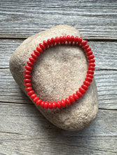 Load image into Gallery viewer, Red Coral 7 Inch Stretch Bead Bracelet Gift Southwestern