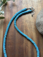 Load image into Gallery viewer, Sterling Silver Blue Green Turquoise Nuggets Bead Necklace 18 inch Gift