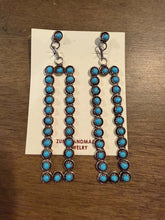 Load image into Gallery viewer, Navajo sterling silver turquoise earrings