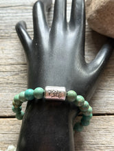 Load image into Gallery viewer, Kokopelli Green Turquoise 7 Inch Stretch Stretchy Elastic Bead Bracelet Gift