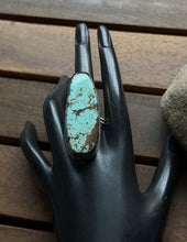 Load image into Gallery viewer, Navajo Native Sterling Silver Number 8 Turquoise Adjustable Ring Leslie Nez Gift