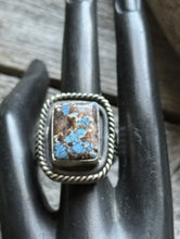 Load image into Gallery viewer, Native American Sterling Silver Golden Hill Turquoise Ring. Size 10 Gift BJ