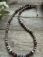 Load image into Gallery viewer, Purple Spiny Oyster Multi Graduated Sterling Silver Pearls Bead Necklace 18 inch