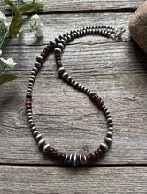 Load image into Gallery viewer, Purple Spiny Oyster Multi Graduated Sterling Silver Pearls Bead Necklace 4mm-8mm