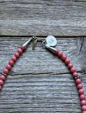 Load image into Gallery viewer, Tommy Rosita Singer T R Sterling Silver Pink Choker Bead Necklace 15 Inch