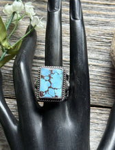 Load image into Gallery viewer, Native American Sterling Silver Golden Hill Turquoise Ring Size 7.5 A Jake