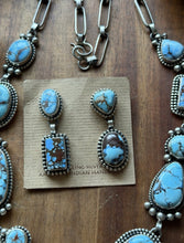 Load image into Gallery viewer, Navajo Sterling Silver Golden Hills Turquoise Lariat Chain Necklace Mary Ellen