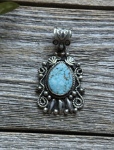 Load image into Gallery viewer, Navajo Sterling Silver Turquoise Pendant Geneva