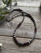 Load image into Gallery viewer, Purple Spiny Oyster Multi Graduated Sterling Silver Pearls Bead Necklace 4mm-8mm