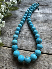 Load image into Gallery viewer, Sleeping Beauty Turquoise 925 Sterling Silver Nuggets Bead Necklace 18 inch Gift